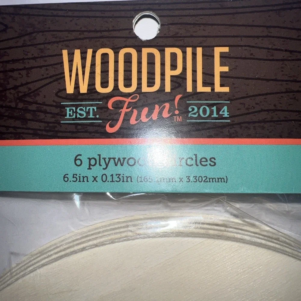 12Pcs Woodpile Wood‎ Circles For Crafts, & 6 Unfinished Square Wood Planks